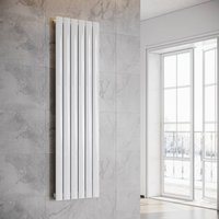 SONNI Flach Heizkörper Paneelheizkörper Wandheizung Mittelanschluss 1600*462mm Weiß ohne/mit Mutiblock von SONNI