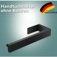 SONNI Handtuchhalter ohne bohren Handtuchstange Edelstahl Handtuchständer Schwarz 12.5cm von SONNI