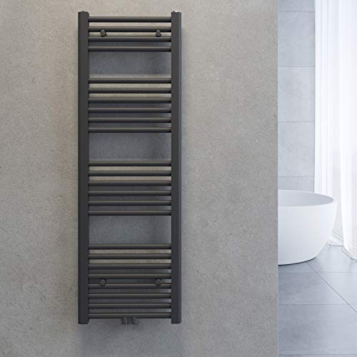 SONNI Handtuchtrockner Heizkörper Bad Mittelanschluss Handtuchwärmer Badheizkörper Anthrazit Gerade 40 * 120cm von SONNI