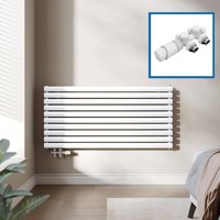 SONNI Heizkörper Design Röhrenheizkörper Horizontal Paneelheizkörper Seitenanschluss Doppellagig Badheizkörper 593*1200mm Weißohne/mit Mutiblock SONNI Heizkörper Design Röhrenheizkörper Horizontal Paneelheizkörper Seitenanschluss Doppellagig Badheizkörper 593*1200mm Weißohne/mit Mutiblock von SONNI