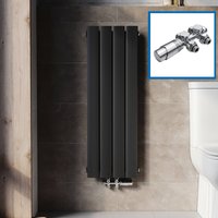 SONNI Heizkörper Flach Heizkörper klein einlagig Anthrazit Vertikal Heizkörper onhe/ mit Mittelanschluss Design Heizkörper von SONNI