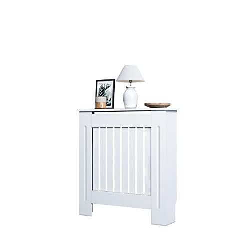SONNI Heizkörperverkleidung, Klein, Modern, Vertikal Lamelle, Weiß, Lackiert, Schrank Heizkörper Abdeckung für Wohnzimmer, Schlafzimmer, Küche, 78x19x81.5cm, GRCV78W. SONNI Heizkörperverkleidung, Klein, Modern, Vertikal Lamelle, Weiß, Lackiert, Schrank Heizkörper Abdeckung für Wohnzimmer, Schlafzimmer, Küche, 78x19x81.5cm, GRCV78W. von SONNI