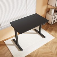 SONNI Höhenverstellbarer Schreibtisch, Stehpult, Bürstenloser Motor mit Smart Memory Funktion, Black Desk + 100cm Black Table von SONNI