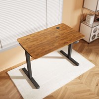 SONNI Höhenverstellbarer Schreibtisch, Stehpult, Bürstenloser Motor mit Smart Memory Funktion, Black Desk + 100cm Rustic Brown Table SONNI Höhenverstellbarer Schreibtisch, Stehpult, Bürstenloser Motor mit Smart Memory Funktion, Black Desk + 100cm Rustic Brown Table von SONNI