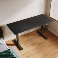 SONNI Höhenverstellbarer Schreibtisch, Stehpult, Bürstenloser Motor mit Smart Memory Funktion, Black Desk + 160cm Black Table von SONNI