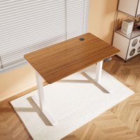 SONNI Höhenverstellbarer Schreibtisch, Stehpult, Bürstenloser Motor mit Smart Memory Funktion, White Desk + 100cm Dark Walnut Table SONNI Höhenverstellbarer Schreibtisch, Stehpult, Bürstenloser Motor mit Smart Memory Funktion, White Desk + 100cm Dark Walnut Table von SONNI