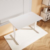 SONNI Höhenverstellbarer Schreibtisch, Stehpult, Bürstenloser Motor mit Smart Memory Funktion, White Desk + 100cm White Table von SONNI