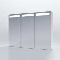 Led Spiegelschrank 3 türig Badezimmerspiegel wandschrank Badschrank mit Steckdose 3MM Umweltfreundlicher Spiegel 6 bewegliche Glasböden 900×650×130 von SONNI