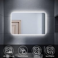 Led Spiegelschrank Badezimmerspiegel wandschrank Badschrank 80x50cm mit automatischem Anti-Beschlag kaltweiß licht Touch Energiesparender IP44 - Sonni von SONNI