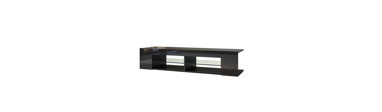 SONNI Lowboard TV Schrank schwarz mit 12 Led Farben Beleuchtung, 135x39x30cm, tv schrank in wohnzimmer, sideboards von SONNI