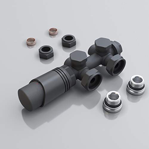 SONNI Multiblock mit Thermotstat Eck- und Durchgangsausführung Anthrazit 50mm von SONNI
