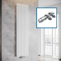 SONNI Röhrenheizkörper Mittelanschluss Wandheizkörper 1800*472mm Weiß ohne/mit Mutiblock von SONNI