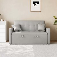 SONNI Schlafsofa 3 Sitzer, 203cm Ecksofa, Schlafcouch mit Seitentaschen, 186 × 110 cm Liegefläche, Klappbares L-förmiges Sofa für Wohnzimmer/Schlafzimmer/Büro, Modernes Polstersofa von SONNI