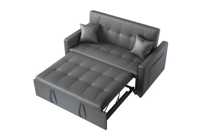 SONNI Schlafsofa Klappbares Sofabett 2-in-1 mit Katzenleder Sofa Bettcouch, mit Schlaffunktion, 3 Verstellbare Winkel, Couch mit 2 Kissen von SONNI