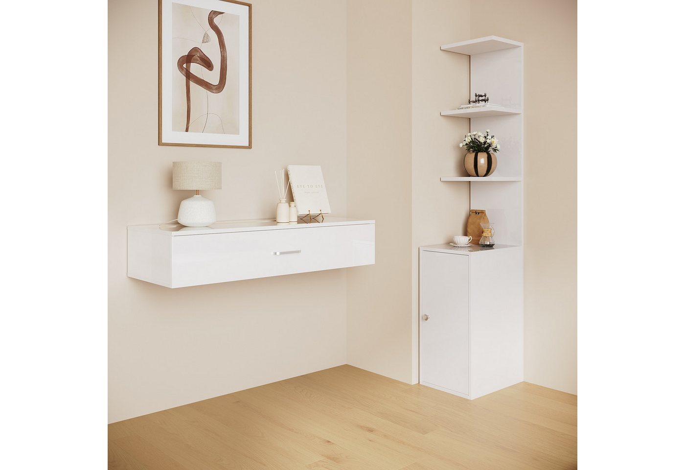 SONNI Schminktisch Schminktischkombination,Schminktisch,Lagerregal von SONNI