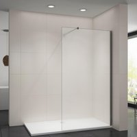 SONNI Walk In Dusche Duschabtrennung Duschwand Nano Vollsatiniert ESG-Glas Glasstärke 8/10mm Breite 80-160cm von SONNI
