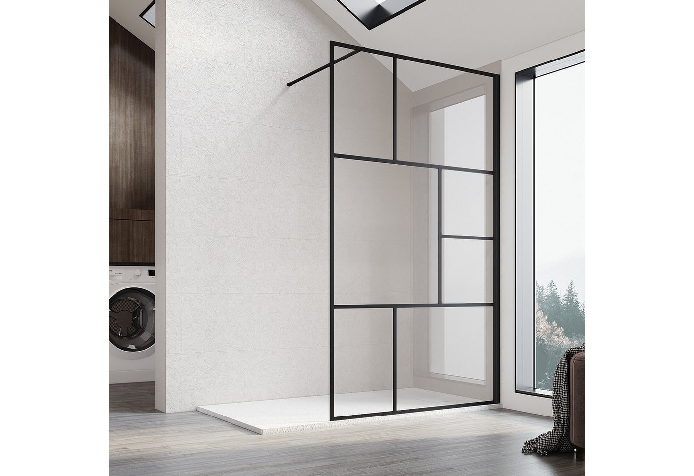SONNI Walk-in-Dusche Walk in Duschwand Duschabtrennung 100-120 x 200 cm 8mm NANO-Glas, 8mm Einscheibensicherheitsglas mit Nano Beschichtung, 8mm Einscheibensicherheitsglas SONNI Walk-in-Dusche Walk in Duschwand Duschabtrennung 100-120 x 200 cm 8mm NANO-Glas, 8mm Einscheibensicherheitsglas mit Nano Beschichtung, 8mm Einscheibensicherheitsglas von SONNI