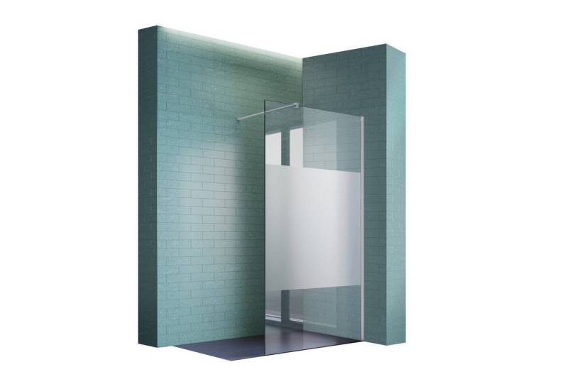 SONNI Walk-in-Dusche Walk in Duschwand Teilsatiniert Glas 80cm-120cm Glas Dusche, Teilsatiniert Glas von SONNI