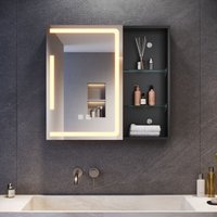 Sonni - Badezimmer Spiegelschrank, Badspiegel mit led Beleuchtung mit 3 einstellbar Lichtfarben Beschlagfrei Badezimmer Wandschrank, Medizinschrank Sonni - Badezimmer Spiegelschrank, Badspiegel mit led Beleuchtung mit 3 einstellbar Lichtfarben Beschlagfrei Badezimmer Wandschrank, Medizinschrank von SONNI
