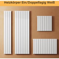 Design Flach Heizkörper Weiß Paneelheizkörper 1600x311mm Vertikal Einlagig 496 Watt - Sonni von SONNI
