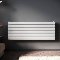 Sonni - Design Heizkorper Paneelheizkörper Horizontal Doppellagig Weiß Flachheizkörper 1200x465mm, 950W von SONNI