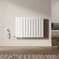 Design Heizkorper Paneelheizkörper Vertikal Einlagig Weiß Flachheizkörper mit Intelligenter Temperaturregelung 600x830mm, 800 Watt - Sonni von SONNI