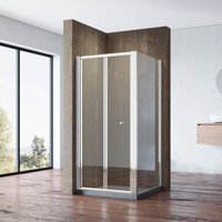 Sonni - Duschkabine Falttür Duschwand Duschkabine Duschabtrennung Glas faltbar für Badezimmer 86x80cm mit Seitenwand von SONNI