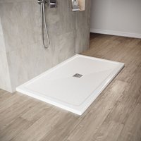 Sonni - Duschtasse Versenkte Quadratische Duschwanne Rutschfeste smc Quick Drain Design 1500x900 mm mit Ablaufgarnitur von SONNI