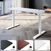 Tischplatte für höhenverstellbaren elektrischen Schreibtisch 120 x 60 cm Weiß - Sonni von SONNI