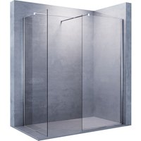 Sonni - Walk In Dusche Duschwand Duschabtrennung Duschkabine mit Stabilisator Nano esg Glas 8mm 90x200cm mit 80cm Seitenteil von SONNI