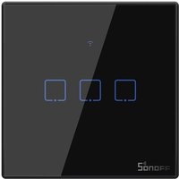Dreikanaliger Touch-Lichtschalter WiFi-Taste 433 MHz RF schwarz T3EU3C-TX Dreikanaliger Touch-Lichtschalter WiFi-Taste 433 MHz RF schwarz T3EU3C-TX von SONOFF