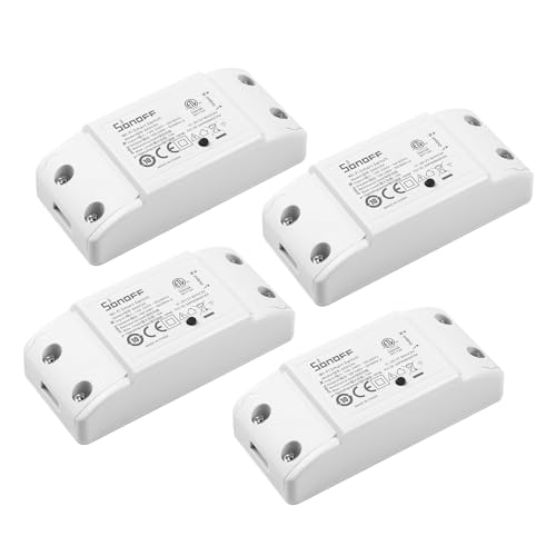 SONOFF BASICR4 Alexa Wlan Lichtschalter 4 Stück, Smart WiFi Schalter Relais Modul Mit Überhitzungsschutz, Kompatibel Mit Alexa und Google Home SONOFF BASICR4 Alexa Wlan Lichtschalter 4 Stück, Smart WiFi Schalter Relais Modul Mit Überhitzungsschutz, Kompatibel Mit Alexa und Google Home von SONOFF