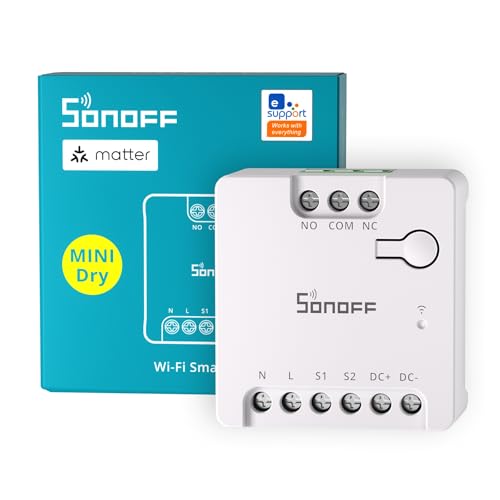 SONOFF MINI-D Smart Switch | 2.4G WiFi | 8W Trockenkontakt | Matter-Protokoll kompatibel mit Alexa, Google Home, Home Assistant | Geeignet für Garagentore, Heizkessel, Zugangssysteme und mehr. SONOFF MINI-D Smart Switch | 2.4G WiFi | 8W Trockenkontakt | Matter-Protokoll kompatibel mit Alexa, Google Home, Home Assistant | Geeignet für Garagentore, Heizkessel, Zugangssysteme und mehr. von SONOFF