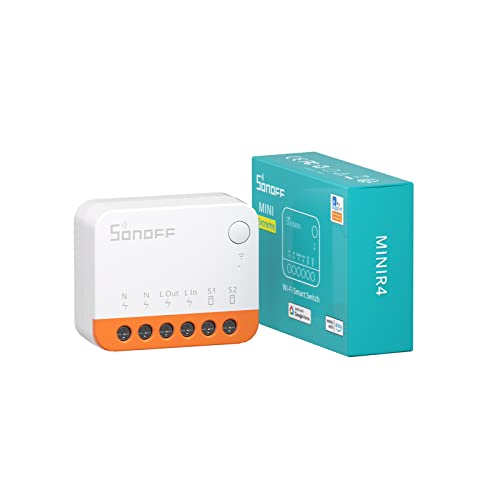 SONOFF MINIR4 WiFi Smart Schalter 2 Wege - Wlan Lichtschalter mit Timing-Funktion, Relay Split Mode, 2.4G WiFi, Funktioniert mit Alexa, Google Home Assistant, Fernbedienung über eWeLink App SONOFF MINIR4 WiFi Smart Schalter 2 Wege - Wlan Lichtschalter mit Timing-Funktion, Relay Split Mode, 2.4G WiFi, Funktioniert mit Alexa, Google Home Assistant, Fernbedienung über eWeLink App von SONOFF