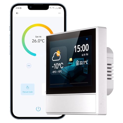 SONOFF NSPanel WLAN Smart Scene Display Wandschalter, WiFi Smart Lichtschalter, 2 Way Smart Home Zentrale Panel für Temperaturanzeige, Kompatibel mit Alexa & Google Home von SONOFF