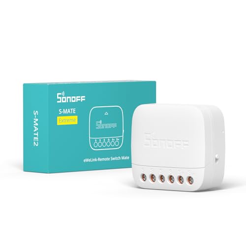 SONOFF S-MATE 2 Smart Wlan Schalter Mate, Smart WiFi Switch Funktioniert mit MINIR3/MINIR4/MINIR4M, Smart Alexa Lichtschalter Keine Neutralleiterlösung von SONOFF