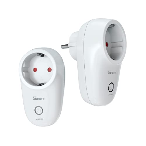 SONOFF S26R2ZB Zigbee Steckdose, Smart Plug mit Timer und Sprachsteuerung, Smart Steckdose kompatibel mit Alexa, Echo Dot, Philips Hue, Google Home und IFTTT, erfordert Zigbee Hub, 2 Stück von SONOFF