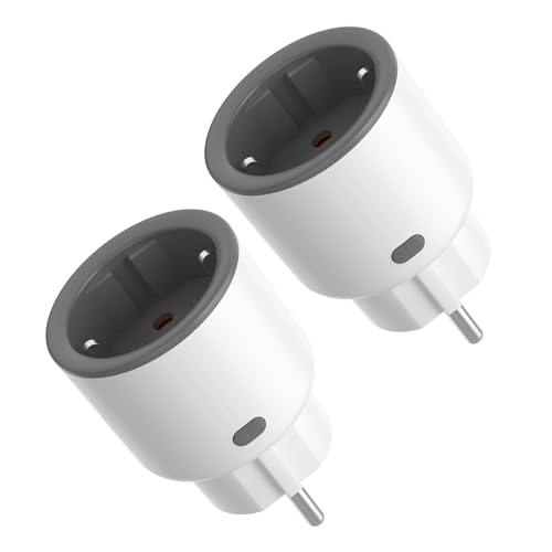 SONOFF S60TPF Alexa Steckdose 2 er Pack, Wlan Smart Stecker mit Strommessung, Überlastschutz, Sprachsteuerung, Kompatibel mit Alexa/Google Home (2.4G WiFi) von SONOFF