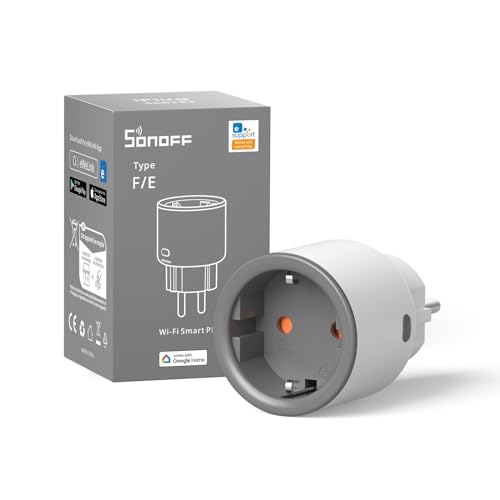 SONOFF S60TPF Smart Wlan Steckdose 16A 4000W, Smart Stecker mit Strommessung, Überlastschutz, Sprachsteuerung, Kompatibel mit Alexa/Google Home (2.4G WiFi) von SONOFF