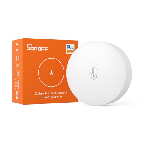 SONOFF SNZB-02P Zigbee Temperatur- und Feuchtigkeitssensor,Smart Thermometer Hygrometer mit Komfortalarm,Zigbee Temperatursensor Kompatibel mit Alexa/Google Home/HA/IFTTT,Zigbee Hub Erforderlich. von SONOFF