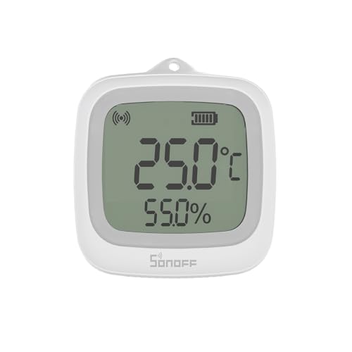 SONOFF SNZB-02WD IP65 Zigbee LCD Smart-Temperatur-Feuchtigkeitssensor, wasserdicht für Gewächshaus/Badezimmer, APP-Überwachung mit Diagrammen, flexible Installation von SONOFF