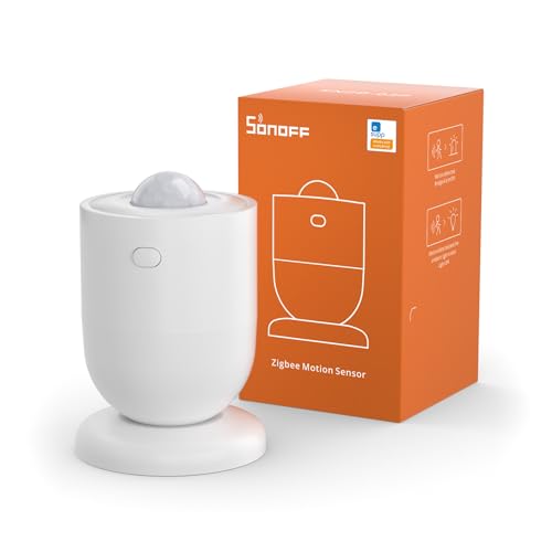 SONOFF SNZB-03P Zigbee Smart Bewegungsmelder,Zigbee3.0 Drahtloser Bewegungssensor,Zigbee Hub Erforderlich,Einstellbare Erkennungszeit Intervalleinstellung,Motion Sensor für Alarmanlage und Smart Home von SONOFF