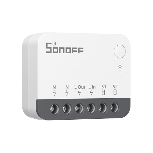 SONOFF ZBMINIR2 Zigbee Smart Schalter, Zigbee 3.0 Lictschalter, Zigbee Smart Switch Funktioniert mit Alexa & Google Home, Zigbee Hub Erforderlich, Neutralleitung Erforderlich von SONOFF