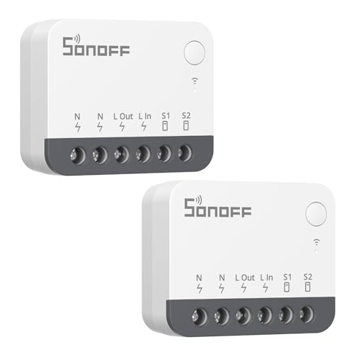 SONOFF ZBMINIR2 Zigbee Smart Schalter 2 Pack, Zigbee 3.0 Lictschalter, Zigbee Smart Switch Funktioniert mit Alexa & Google Home, Zigbee Hub Erforderlich, Neutralleitung Erforderlich SONOFF ZBMINIR2 Zigbee Smart Schalter 2 Pack, Zigbee 3.0 Lictschalter, Zigbee Smart Switch Funktioniert mit Alexa & Google Home, Zigbee Hub Erforderlich, Neutralleitung Erforderlich von SONOFF