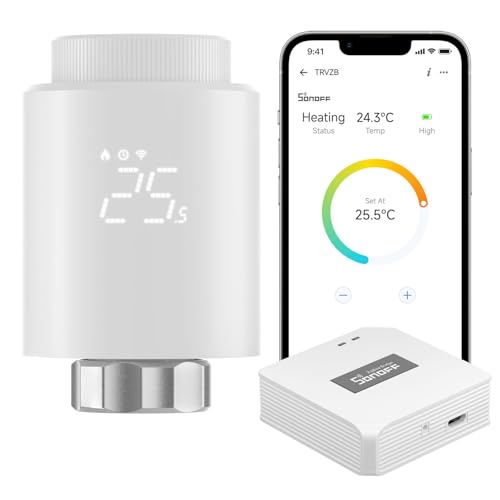 SONOFF Zigbee Smart Heizkörperthermostat mit ZigBee Bridge Pro Zigbee-Gateway, Add-On Smart Heizkörperventil für Smart Home-Steuerung, funktioniert mit Alexa & Google Home, TRVZB & ZBBridge-P SONOFF Zigbee Smart Heizkörperthermostat mit ZigBee Bridge Pro Zigbee-Gateway, Add-On Smart Heizkörperventil für Smart Home-Steuerung, funktioniert mit Alexa & Google Home, TRVZB & ZBBridge-P von SONOFF