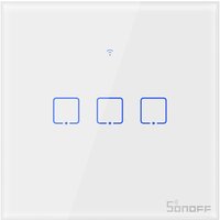 Sonoff - T0EU3C Lichtschalter Gehärtetes Glas, Polycarbonat (pc) Weiß von SONOFF