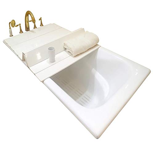Badewannenabdeckung, PVC-Badewannendeckel, Faltbare Staubplatte, Badewannen-Isolierabdeckung for Badezimmer, Badewannenabdeckung (Size : 160x75x0.6cm) von SONOSS
