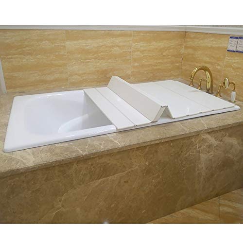 Badewannenabdeckung Anti-Staub Falten Staubplatte Badewanne Isolierabdeckung PVC (Size : 175x80x0.6cm) von SONOSS
