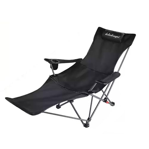 SONOSS Klappbarer Campingstuhl, Leichter Outdoorstuhl, Angelstuhl mit Getränkehalter-Armlehne, Tragbarer Stuhl for Outdoor, Garten, Picknick(Black) von SONOSS
