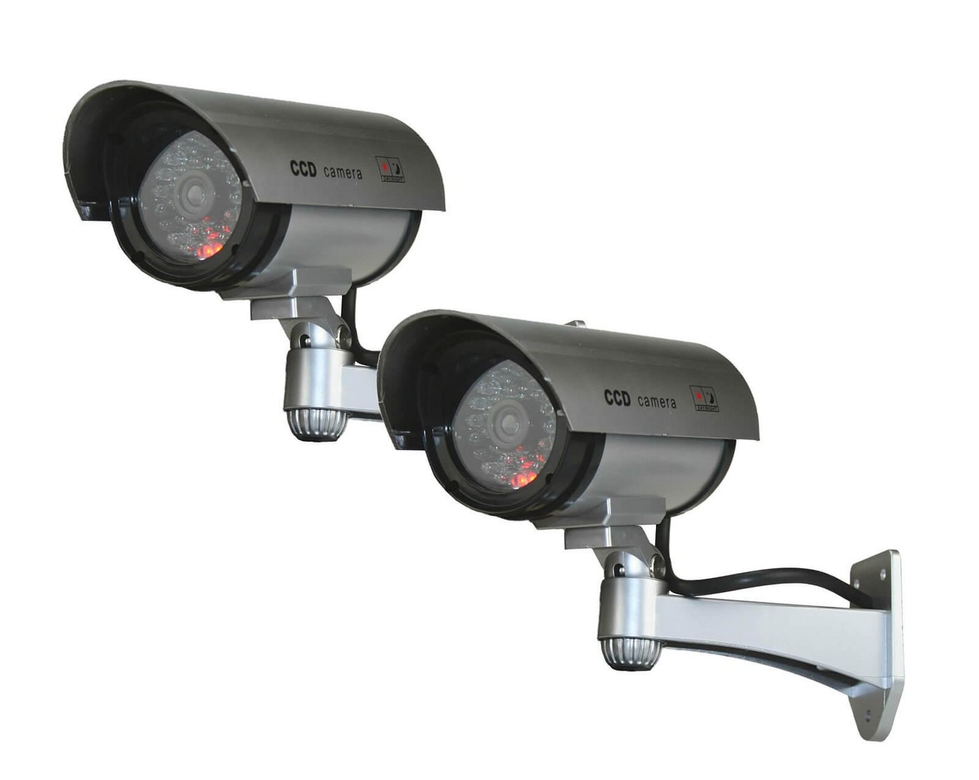 Krüger & Gregoriades Überwachungskamera Attrappe 2er Set Dummy Überwachungskamera CCD Kamera Attrappe von Krüger & Gregoriades
